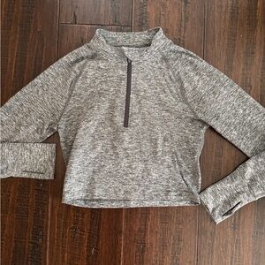 Paragon Fitwear Heather Gray Cropped Quarter-Zip Athletic Pullover